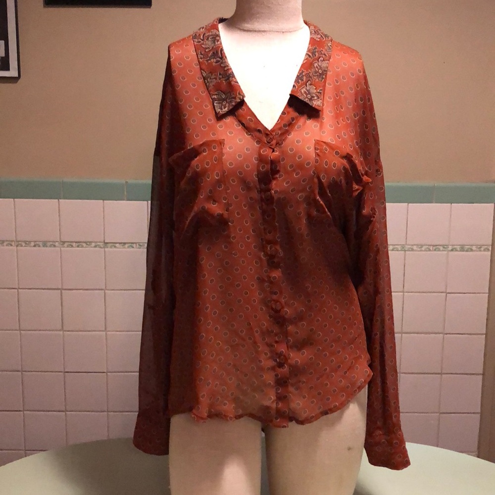 Free People printed blouse